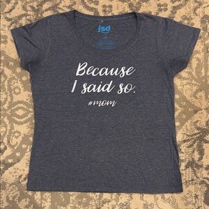 Gray Graphic T-Shirt with White Text